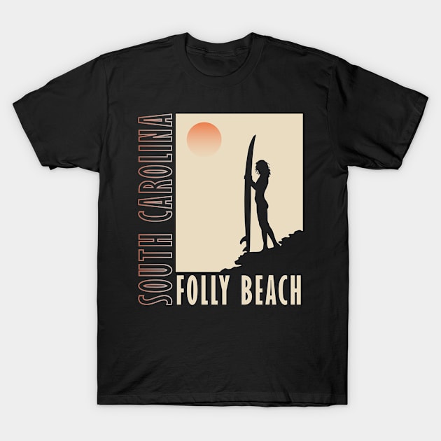 Folly Beach South Carolina - Charleston Coast T-Shirt by B3N-arts